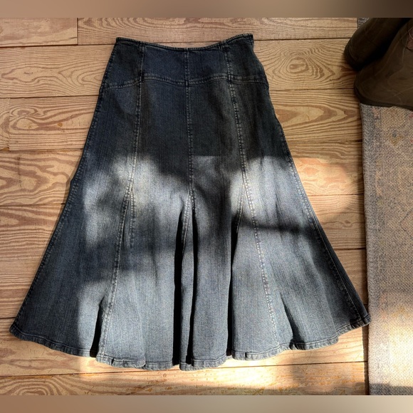 Vintage INC Flared Denim Skirt size 2 - Picture 1 of 2